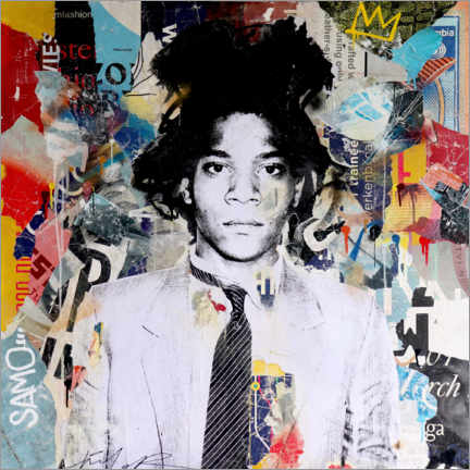 Wood print  Jean Michel Basquiat - Michiel Folkers