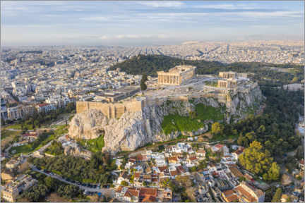 Poster The Acropolis of Athens from a drone