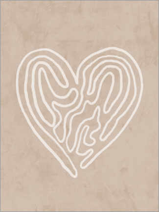 Foam board print  Heart lines - Olga Telnova
