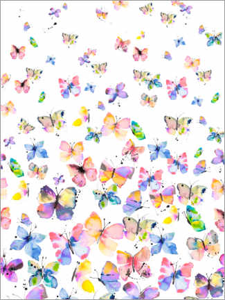 Acrylic print  Colorful butterflies - Ninola Design