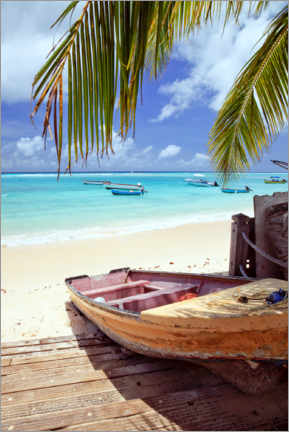 Poster  Boat at shore, Barbados - Matteo Colombo