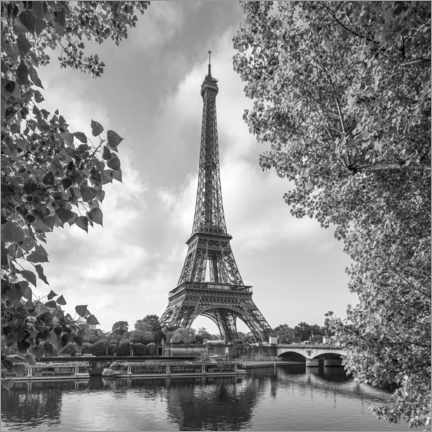 Poster Eiffel Tower, monochrome
