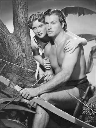 Poster  Lex Barker and Virginia Huston as Tarzan and Jane