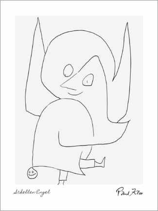 Poster  Bell Angel - based on Klee - Paul Klee