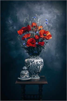 Foam board print  Poppies in the vase - Steffen Gierok