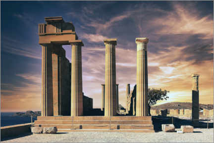 Canvas print  Acropolis in Rhodes - Sarnade