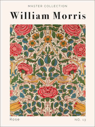 Acrylic print  Rose No. 13 - William Morris