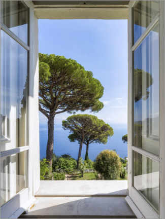 Poster  View of the garden, Capri, Italy - Jan Christopher Becke