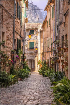 Canvas print  Alley in the old town of Valldemossa, Mallorca - Christian Müringer
