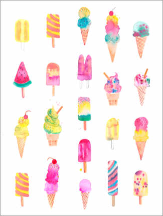 Poster Cute Summer Icecreams
