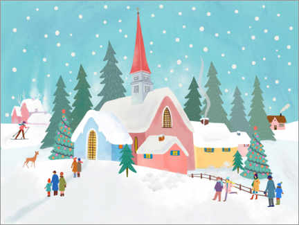 Poster Christmas church