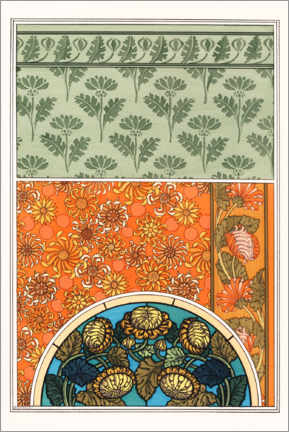 Poster  Chrysanthemums - Eugène Grasset