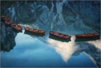 Wall sticker  Boats of Braies - Martin Podt