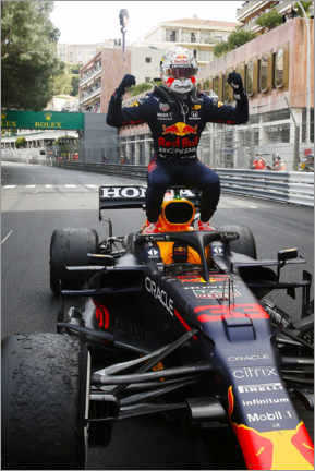 Aluminium print  Monaco GP: Max Verstappen, winner in Parc Ferme, 2021
