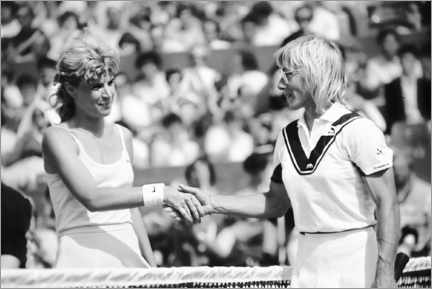Poster  Chris Evert Lloyd and Martina Navratilova at Finale of Roland Garros, Paris, 1986