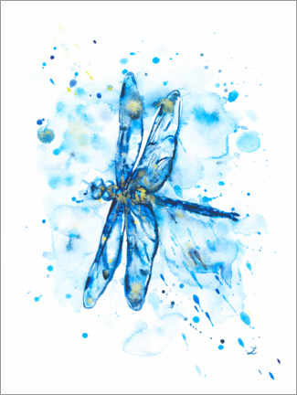 Poster  Blue Dragonfly - Zaira Dzhaubaeva