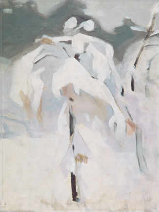 Canvas print  Snow Covered Birch, c.1913 - Helene Schjerfbeck
