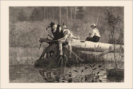 Canvas print  Waiting for a Bite, 1874 - Winslow Homer