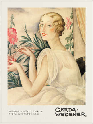Acrylic print  Woman in a White Dress - Gerda Wegener