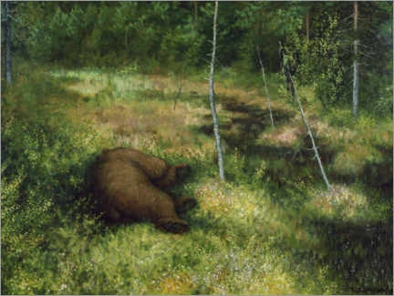 Aluminium print  Bear Brakar, 1898 - Theodor Kittelsen
