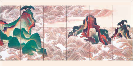 Poster  Waves at Matsushima - Ogata Korin