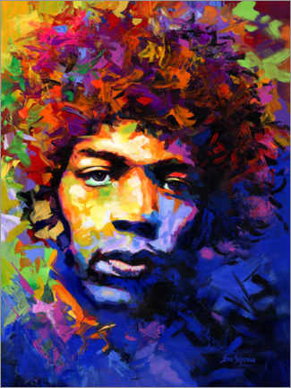 Canvas print  Jimi Hendrix Modern Portrait - Leon Devenice