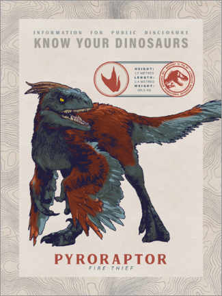 Poster Jurassic World Pyroraptor