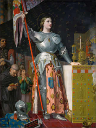 Foam board print  Jeanne D'Arc at the coronation of Charles VII. - Jean-Auguste-Dominique Ingres