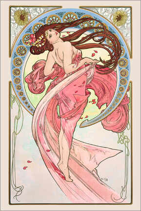 Poster  The Four Arts - Dance - Alfons Mucha