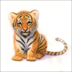 Wall sticker  Cute Tiger Cub - John Butler