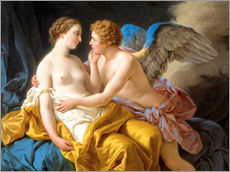 Gallery print  Amor and Psyche - Louis Jean Francois Lagrenee
