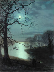 Gallery print  Watching a Moonlit Lake - John Atkinson Grimshaw