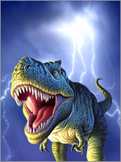 Wall sticker  T.Rex in the storm - Jerry LoFaro