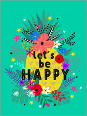 Wall sticker  Lets be Happy - Elisandra Sevenstar