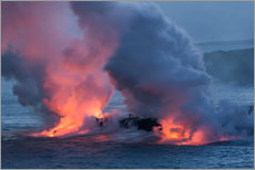 Gallery print  Lava meets Water, Big Island, Hawaii - Markus Ulrich