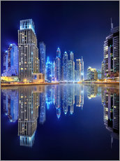 Wall sticker  Dark blue night - Dubai Marina bay