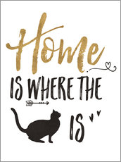 Gallery print  Home is where the cat is - Veronique Charron