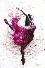 Wood print  Red wine ballet - Ashvin Harrison