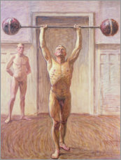 Poster Pushing Weights with Two Arms Number 2