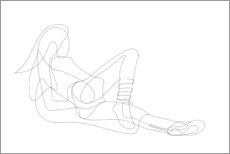 Poster Reclining Woman - Lineart