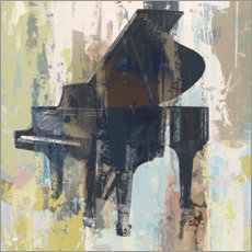 Wood print  Bluebird piano - Studio W-DH