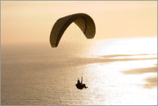 Poster Paraglider over the sea