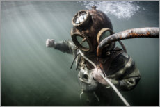 Poster  Old Industrial Diver - nitrogenic