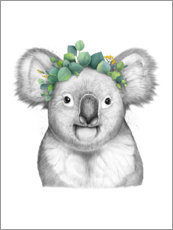 Poster  Koala with eucalyptus - Nikita Korenkov
