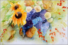Canvas print  Autumn flowers - Brigitte Dürr