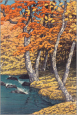 Canvas print  Autumn at Oirase - Kawase Hasui