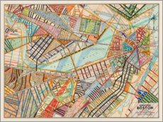 Poster Modern map of Boston