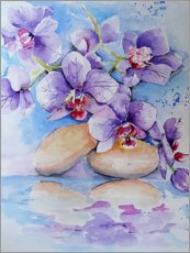 Wall sticker  Purple orchids - Maria Földy