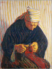 Acrylic print  Breton Peasant Woman Knitting - Roderic O'Conor