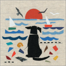 Canvas print  Dog by the sea - Jenny Frean